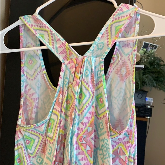 Aztec Pattern Modified Racerback Tank Top - Picture 3 of 3